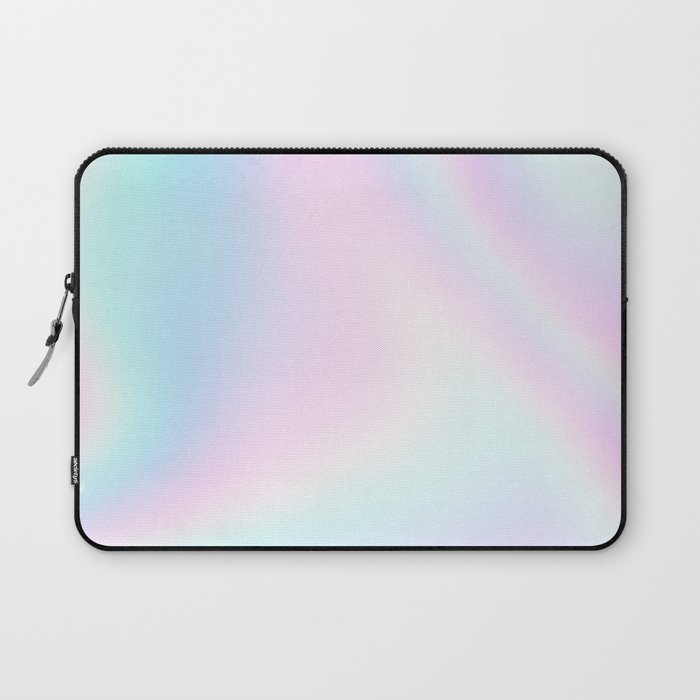 Holographic Pastel Colorful Iridescent Minimal Background Laptop Sleeve