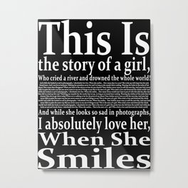 Absolutely (Story of a Girl) Lyrics: by Nine Days Metal Print | Thisisthestory, 1990S, Lookedsosad, Lyrics, Ninedays, Retromusic, Graphicdesign, Criedariver, Storyofagirl, Popmusic 