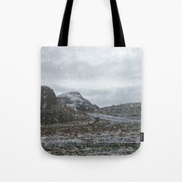 A Snowy Arthur's Seat Tote Bag