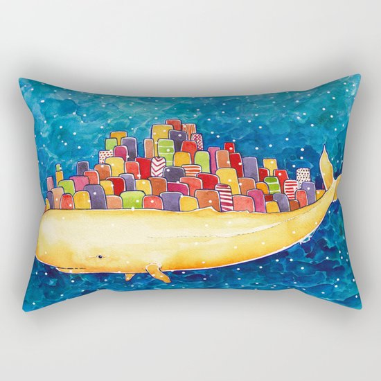 Snow Whale Rectangular Pillow
