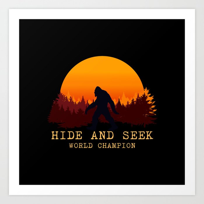 Bigfoot hide and seek shop world champion