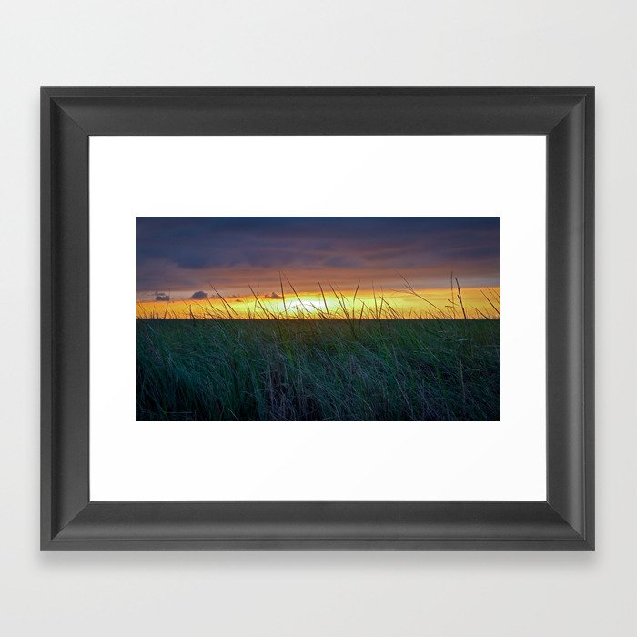 Sunset in the Marsh Framed Art Print