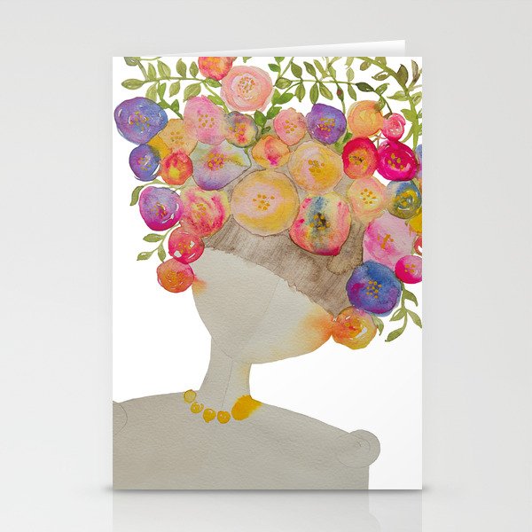 Flower Hair  Stationery Cards