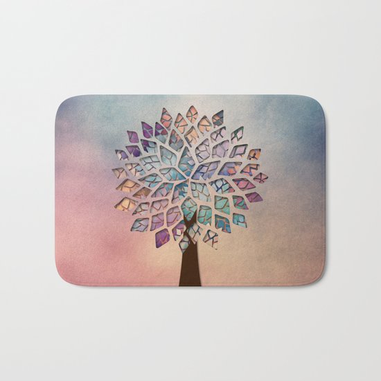 Abstract Petal Tree 2 Bath Mat