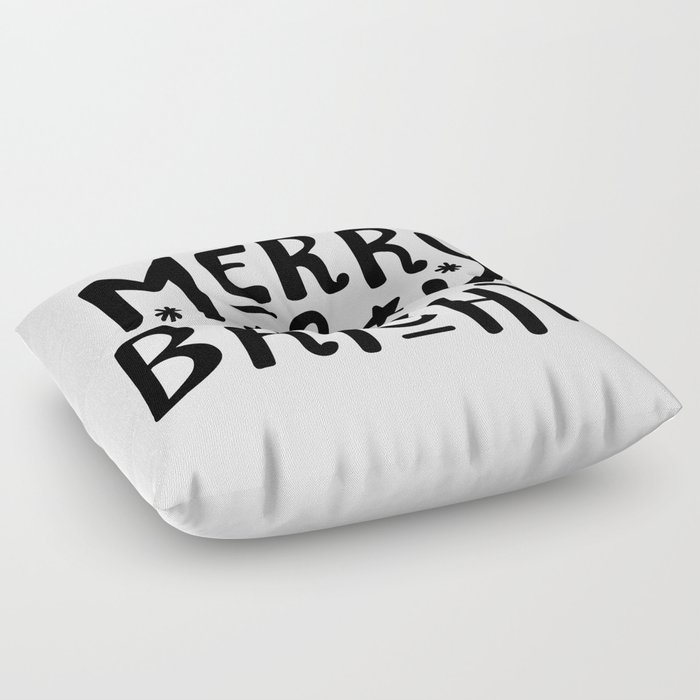 Merry and Bright (black) Floor Pillow