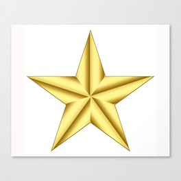 Military General Gold Star Canvas Print