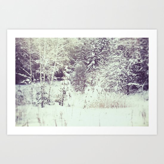 winter forest Art Print