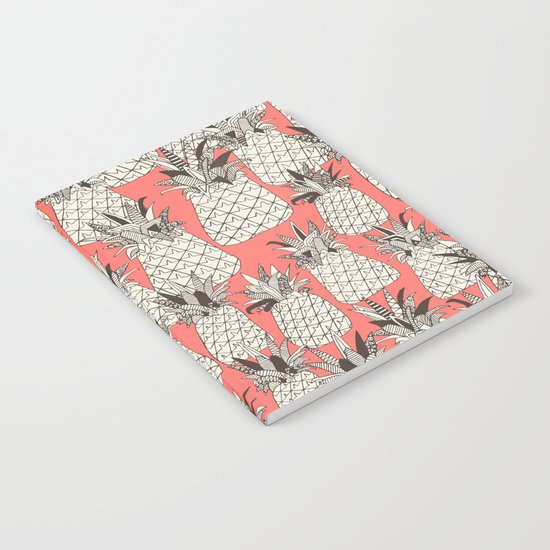 pineapple blush coral Notebook