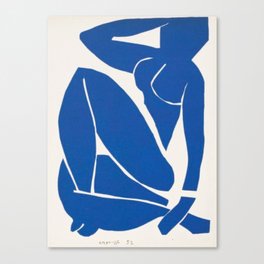 Nu Bleu - Femme Assise No 3. 1952. Henri Matisse Canvas Print