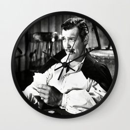 Clark Gable Playing Poker Retro Vintage Art Wall Clock