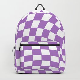Purple Checkerboard Pattern - Swirl Backpack