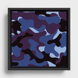 purple camouflage pattern Framed Canvas