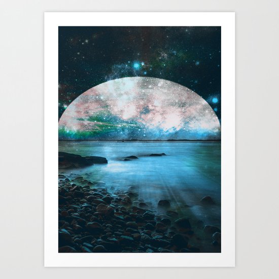 Mystic Lake Blue Green Art Print