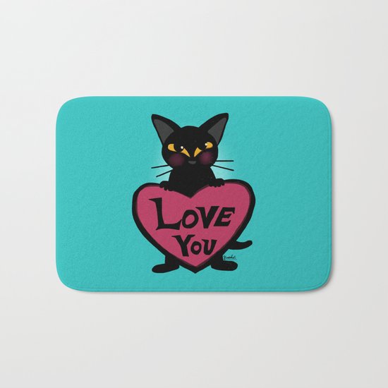 Whim with his heart Bath Mat