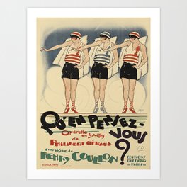 quen pensez - vous 1929  Affiche Art Print | Quen, Plakat, Retro, Vous, Placard, Graphicdesign, Digital, Typography, Poster, 1929 