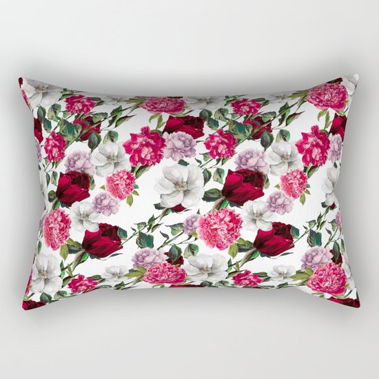 Fashion Floral Pattern Rectangular Pillow
