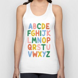 Alphabet Poster - Colorful ABC Nursery Prints Unisex Tank Top