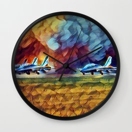 Italian Colours In Slumber Wall Clock | Aviation, Colours, Display, Mb339, Flight, Power, Team, Graphicdesign, Aircraft, Aeroplane 