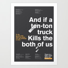 Grotesk Lyrics, Poster / The SMITHS - There's A Light That Never Goes Out Art Print