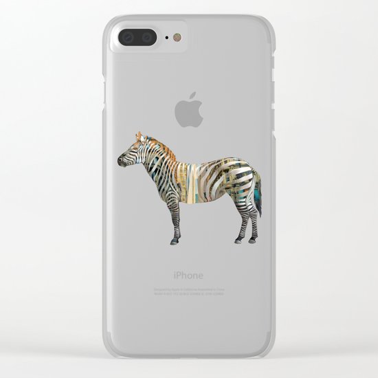 City Zebra Clear iPhone Case