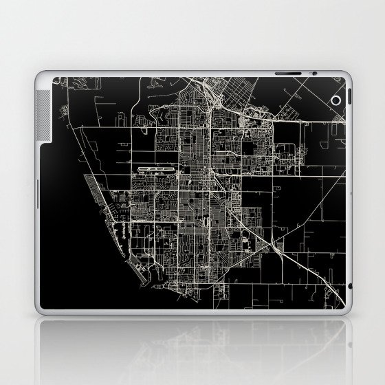 Oxnard USA - City Map Drawing Laptop & iPad Skin