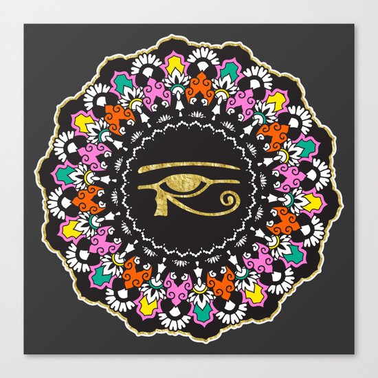 Eye of Horus Mandala Canvas Print
