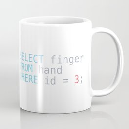 SQL Middle Finger Coffee Mug