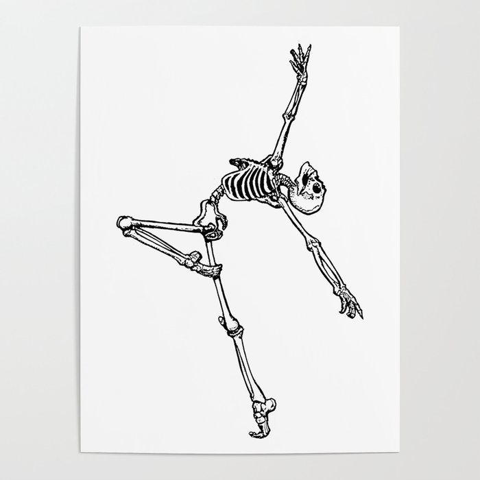 Ballet Skeleton Poster