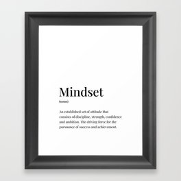 Mindset Definition  Framed Art Print