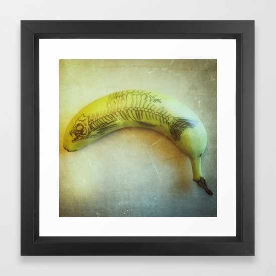 Banana Fish Bone Framed Art Print By Stephanbrusche Society6