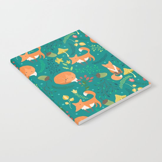 Foxes pattern Notebook