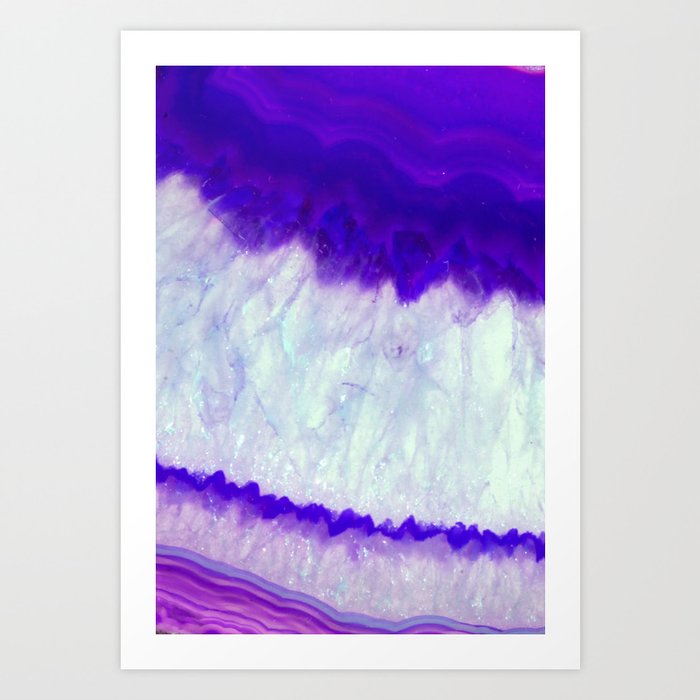 Agate indigo violet Art Print