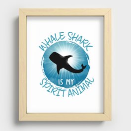 Whale Shark is my Spirit Animal Funny Sea Animals Recessed Framed Print