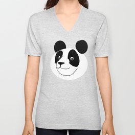 Minimalist Panda V Neck T Shirt