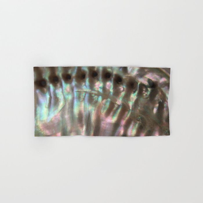 Shimmery Greenish Pink Abalone Mother of Pearl Hand & Bath Towel