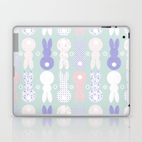 Pastel Easter Bunnies Laptop & iPad Skin