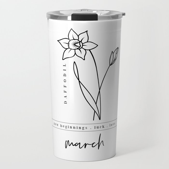 March Birth Flower | Daffodil Travel Mug