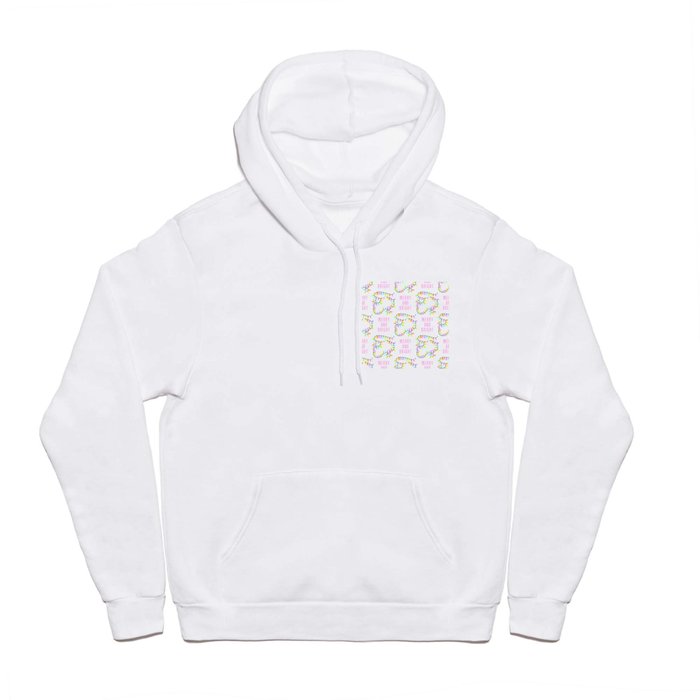 Merry and Bright Pastel Christmas Lights Pattern Hoody