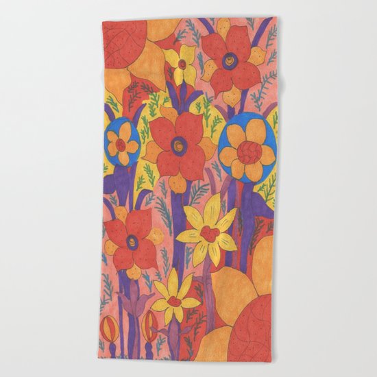 Sunshine and Wildflowers Beach Towel