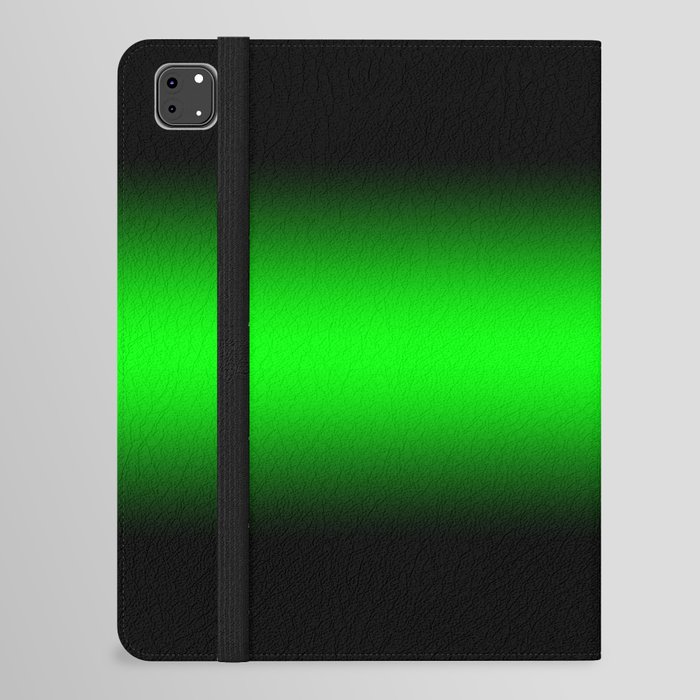 Thick Black Edges Lime Green Gradient iPad Folio Case