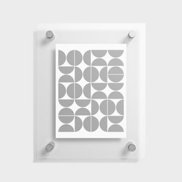 Mid Century Modern Geometric 04 Grey Floating Acrylic Print