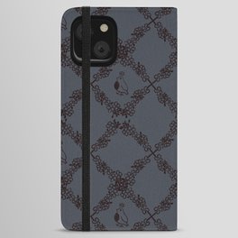 Block Print Canola Flower - Dark iPhone Wallet Case