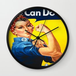 Vintage poster - Rosie the Riveter Wall Clock