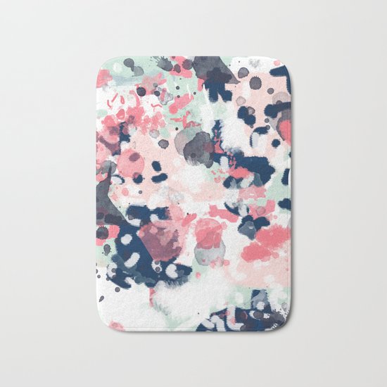 Hayes - abstract painting minimal trendy colors nursery baby decor office art Bath Mat
