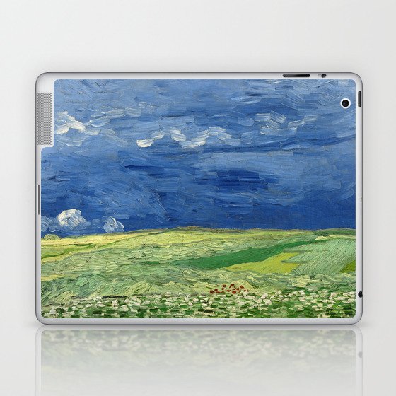 Van Gogh Wheatfield Under Thunderclouds 1890 Laptop & iPad Skin