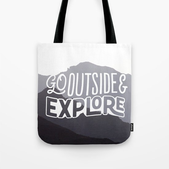 Go outside & explore (valley) Tote Bag