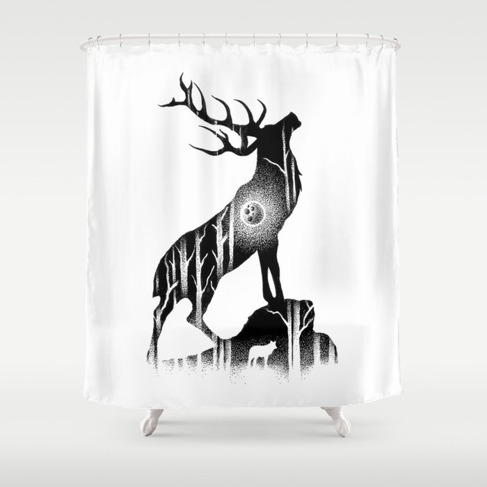 Giant Elk Shower Curtain By Thiagobianchini Society6 Giant Elk Shower Curtain