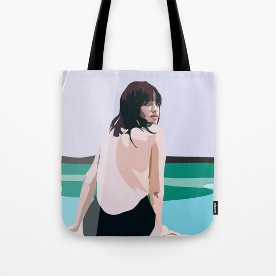 Painted Poolside Tote Bag