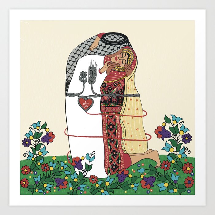 Palestine “kiss” Art Print