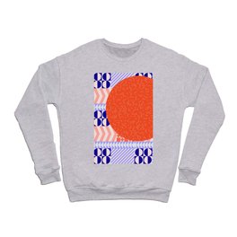 Sunny Sun Day Retro Patterned Abstract Art Crewneck Sweatshirt
